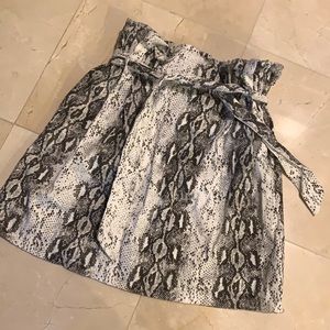 Snake print Denim Skirt